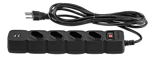 Filtro de linha 4 tomadas e 2 USB EPE 204+ PT Intelbras