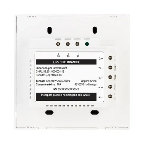 INTERRUPTOR TOUCH WI-FI 6 TECLAS EIW 1006 BR