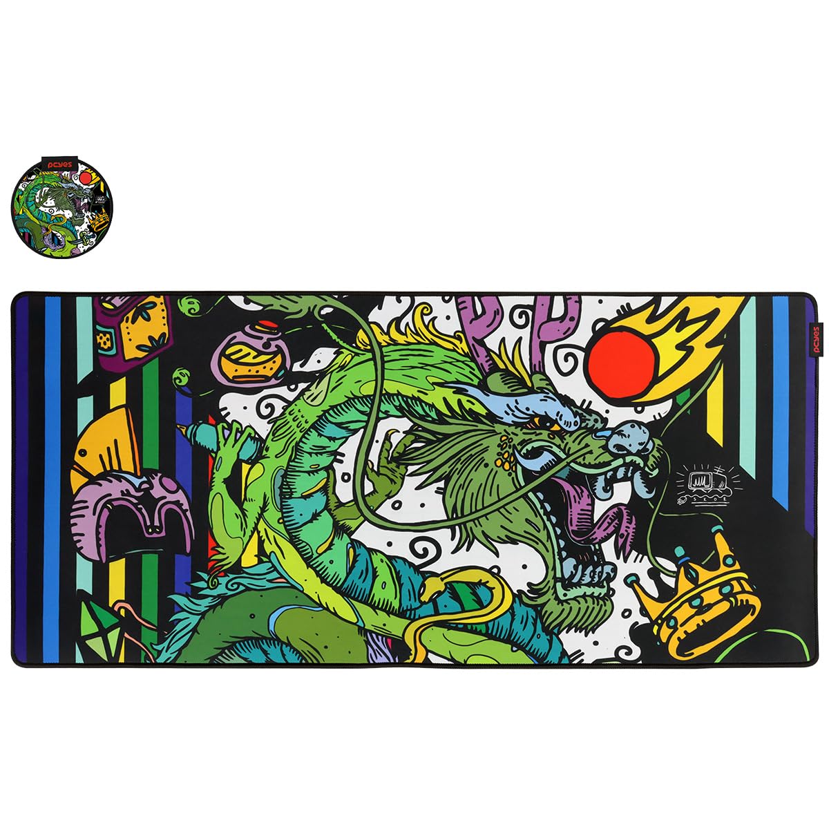 MOUSE PAD GAMER PCYES ANCIENT DRAGON EXTENDED - 900 X 420MM - PMA90X42