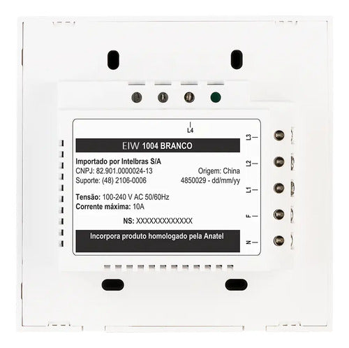 INTERRUPTOR TOUCH WI-FI 4 TECLAS EIW 1004 BR