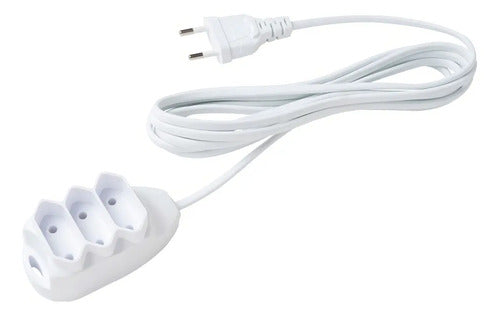 EXTENSAO ELETRICA 3 TOMADAS 2 PINOS 10A 10M BRANCA EXT 2010