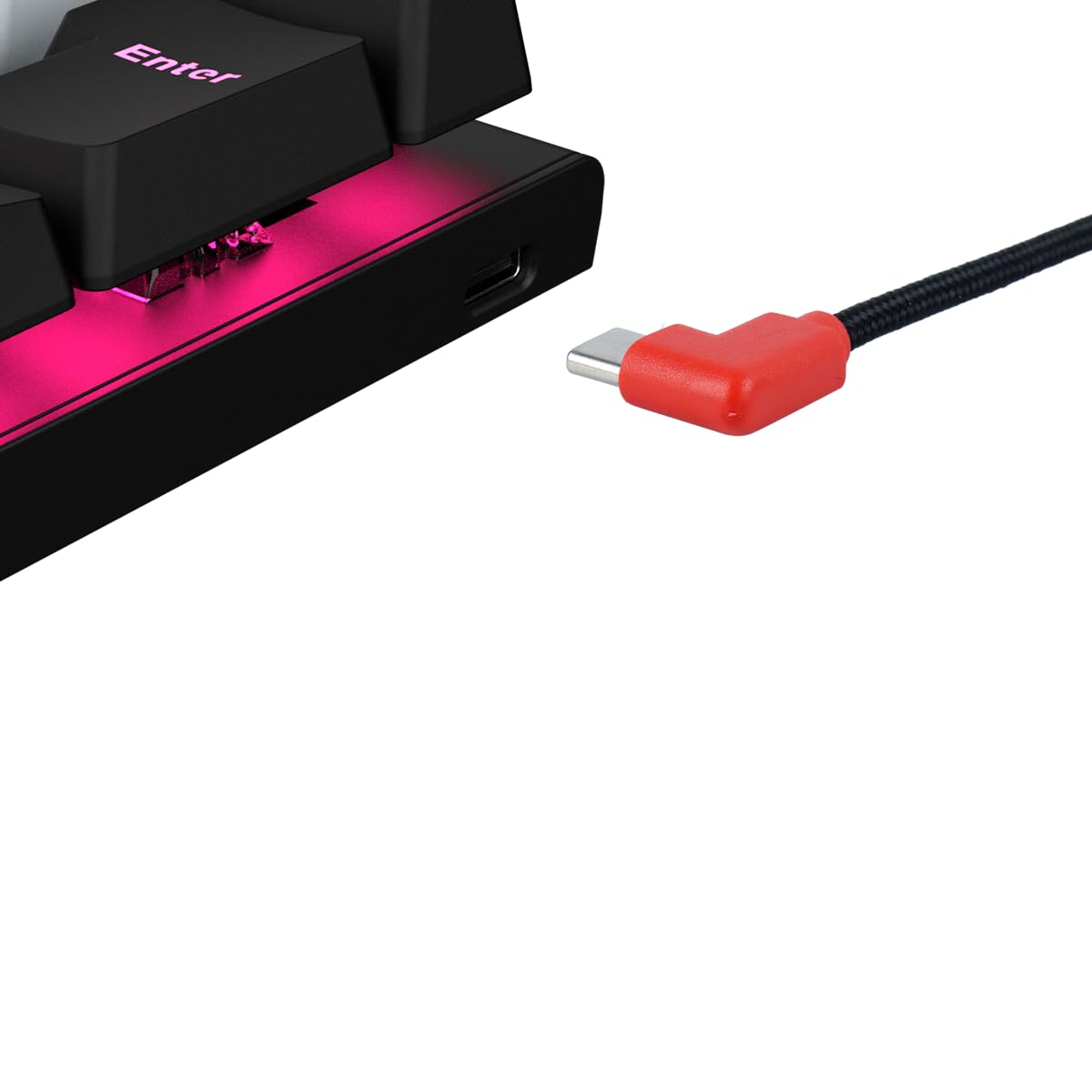 TECLADO MECANICO 60% PCYES KUROMORI BLACK VULCAN - SWITCH RED - LED RAINBOW - PTKM60RD