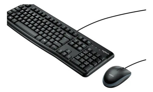 TECLADO ABNT2 E MOUSE COM FIO USB LOGITECH MK120 CINZA 920-004429