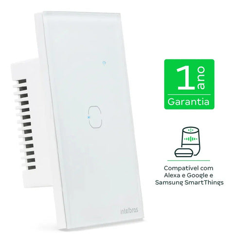 INTERRUPTOR TOUCH WI-FI 1 TECLA EIW 1001 BRANCO INTELBRAS