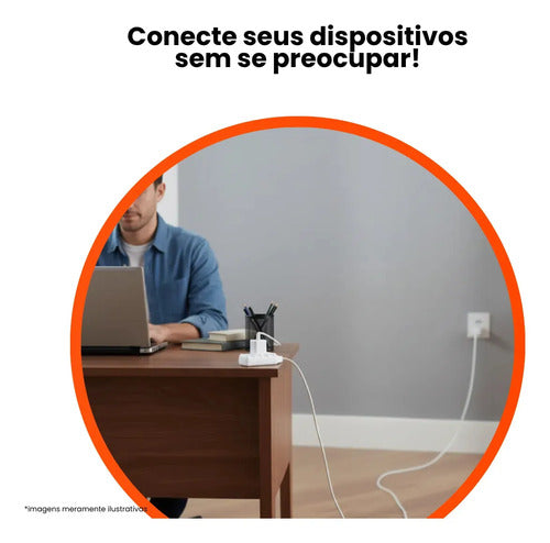 EXTENSAO ELETRICA 3 TOMADAS 2 PINOS 10A 5M BRANCA EXT 2005