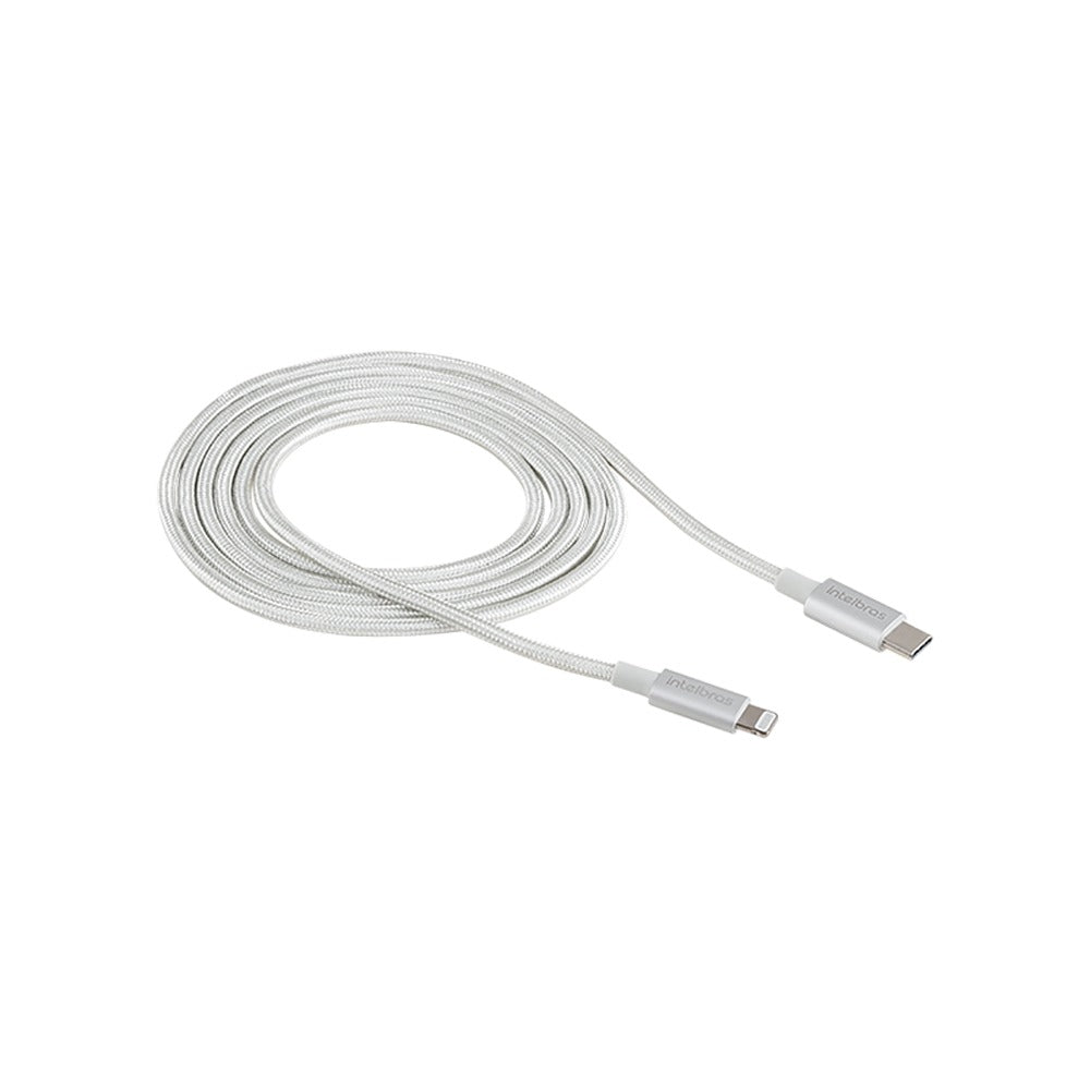 Cabo Usb-c Lightning 1,5m Nylon Eucl 15nb Branco Intelbras
