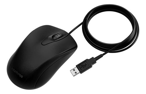 MOUSE INTELBRAS MCI10 -COM FIO PRETO