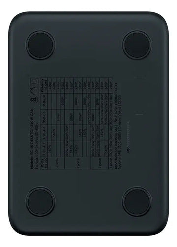 Carregador de Mesa Multiportas Turbo EC 40 Desktop 240W GaN