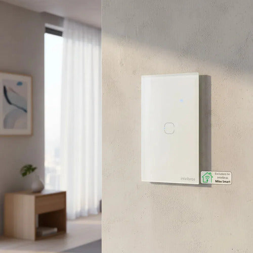 INTERRUPTOR TOUCH WI-FI 1 TECLA EIW 1001 BRANCO INTELBRAS
