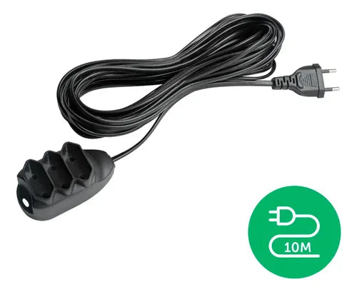 EXTENSAO ELETRICA 3 TOMADAS 2 PINOS 10A 10M PRETA EXT 2010