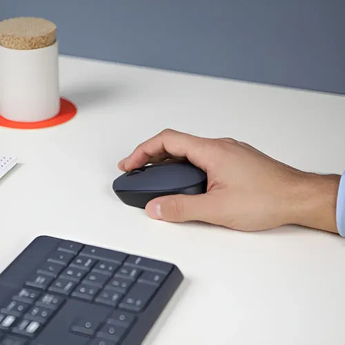 TECLADO E MOUSE SEM FIO LOGITECH MK235 USB CINZA ABNT2 920-007903