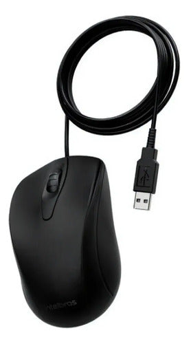 MOUSE INTELBRAS MCI20 -COM FIO PRETO
