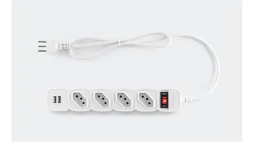 PROTETOR ELETRONICO C 4 TOMADAS E 2 USB - EPE 204 USB BR
