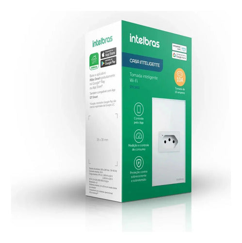 Tomada Inteligente Wi-Fi ETS 1001 Branco