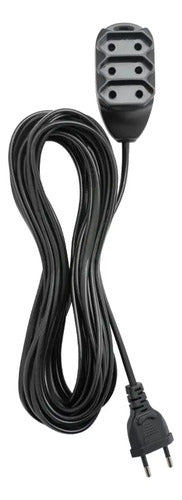 EXTENSAO ELETRICA 3 TOMADAS 2 PINOS 10A 10M PRETA EXT 2010