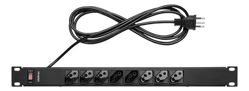 Filtro de Linha com 8 Tomadas para Rack EPR 208+ Preto