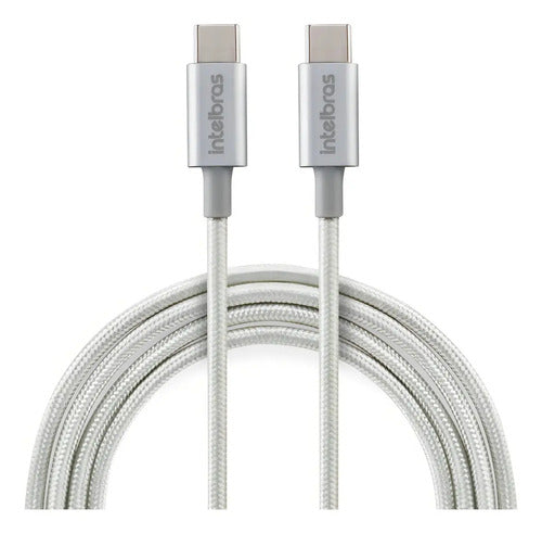 Cabo USB-C em nylon 1,5m Intelbras EUCC 15NB Branco