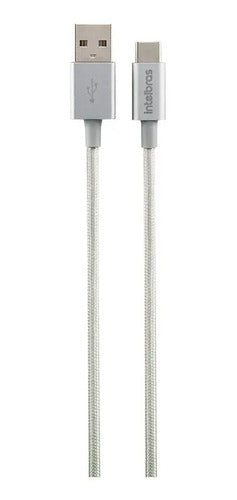 Cabo USB-C em nylon 1,5 m EUAC 15NB Branco