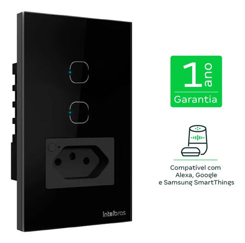 TOMADA SIMPLES 10A E 2 TECLAS WI-FI ETW 1021 PT