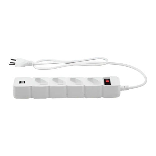 PROTETOR ELETRONICO C 4 TOMADAS E 2 USB - EPE 204 USB BR