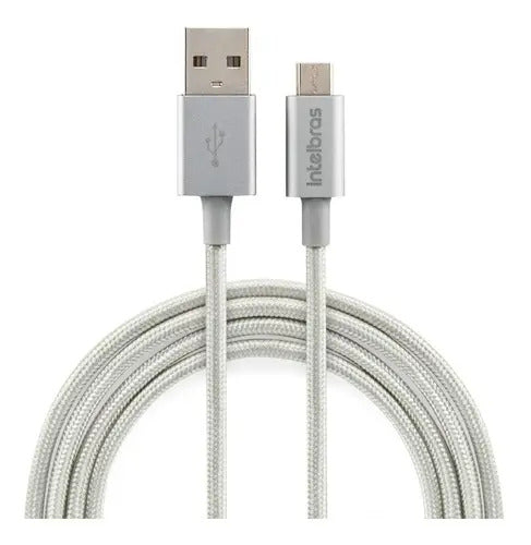 CABO USB MICRO B 1.5M NYLON BRANCO EUAB15NB