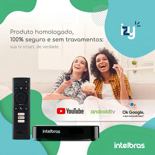 SMART BOX ANDROID TV IZY PLAY FULL HD - INTELBRAS
