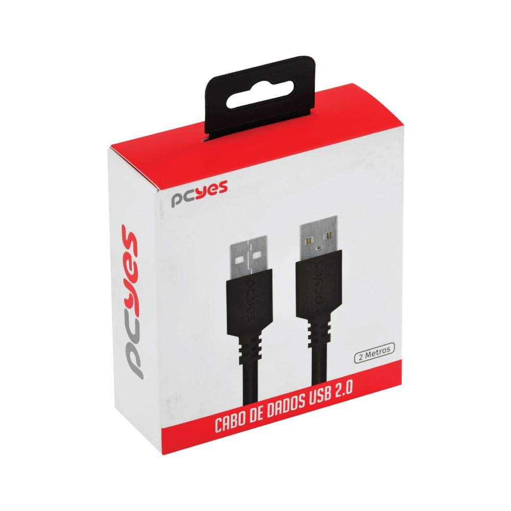 CABO DE DADOS USB A 2.0 M PARA USB A 2.0 M - 2 MTS - PUAM2-2