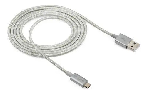 CABO USB MICRO B 1.5M NYLON BRANCO EUAB15NB