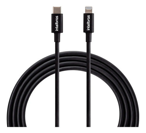 CABO USB-C - LIGHTNING 1,2M PVC PRETO EUCL 12PP
