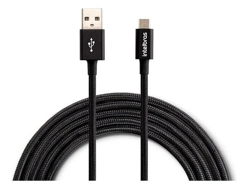 CABO USB - MICRO USB 1,5M NYLON PRETO EUAB 15NP