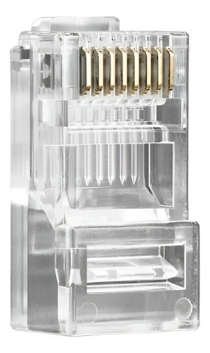 Conector CONEX 1000 RJ45 Cat5e c/ 50 un. Transparente Intelbras